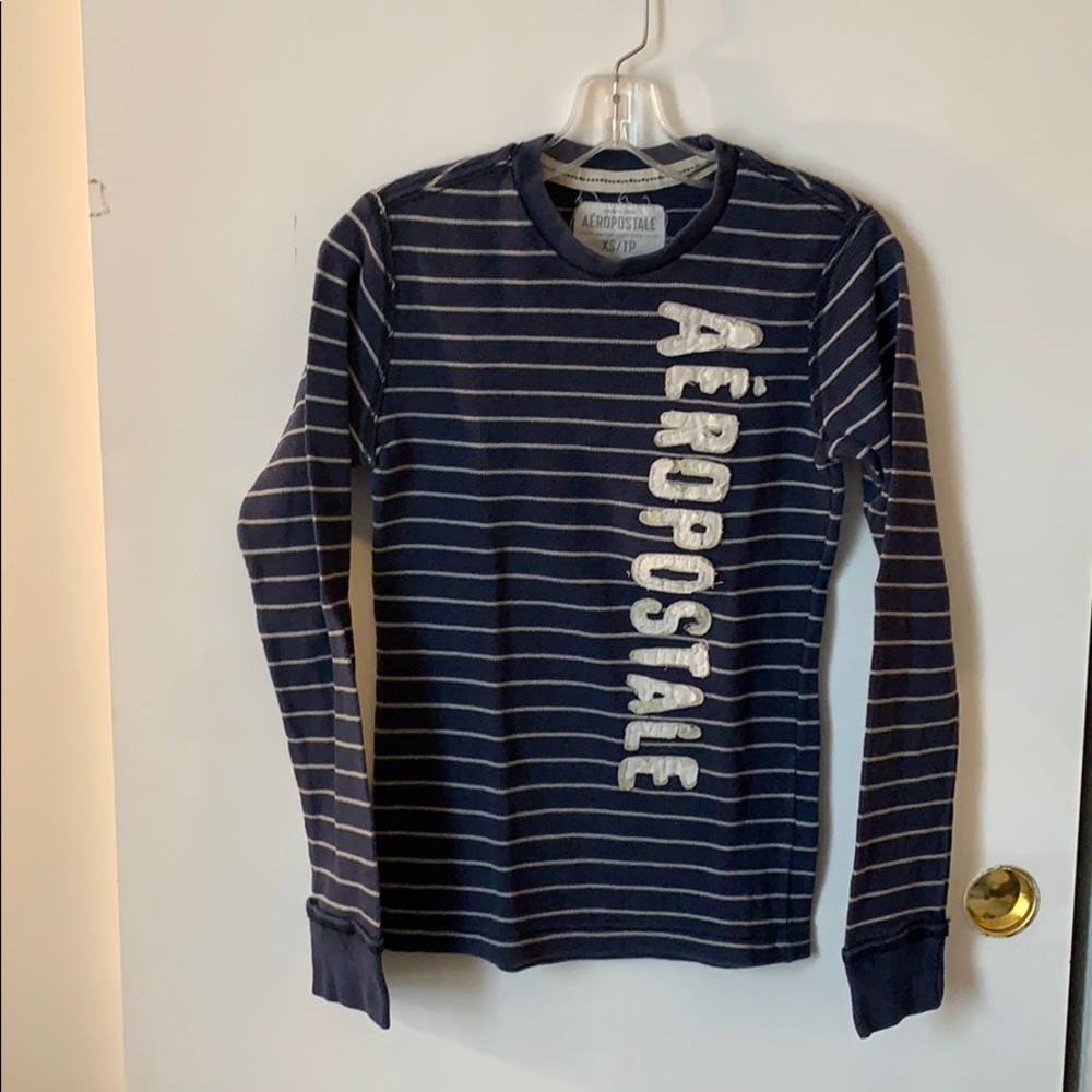 Aeropostale XS navy and gray thermal